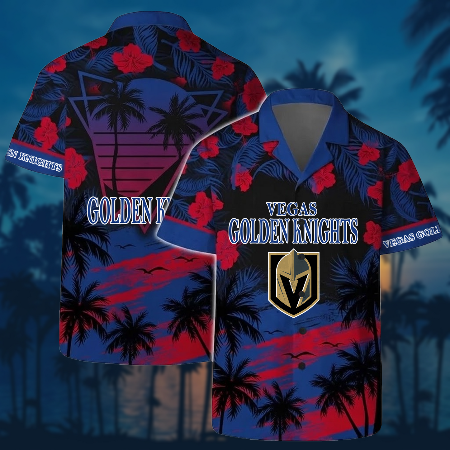 NHL x VGK Sunset Hawaiian Shirt HLP 40426 HLPHUONG