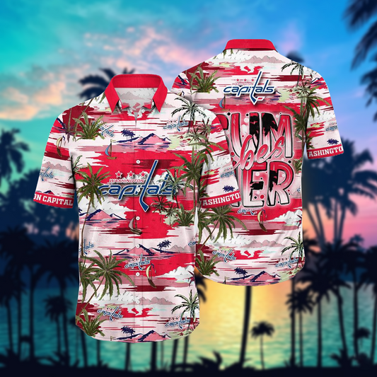 NHL x WAS Team Summer Hawaiian Shirt HLP 50426 HLPHUONG