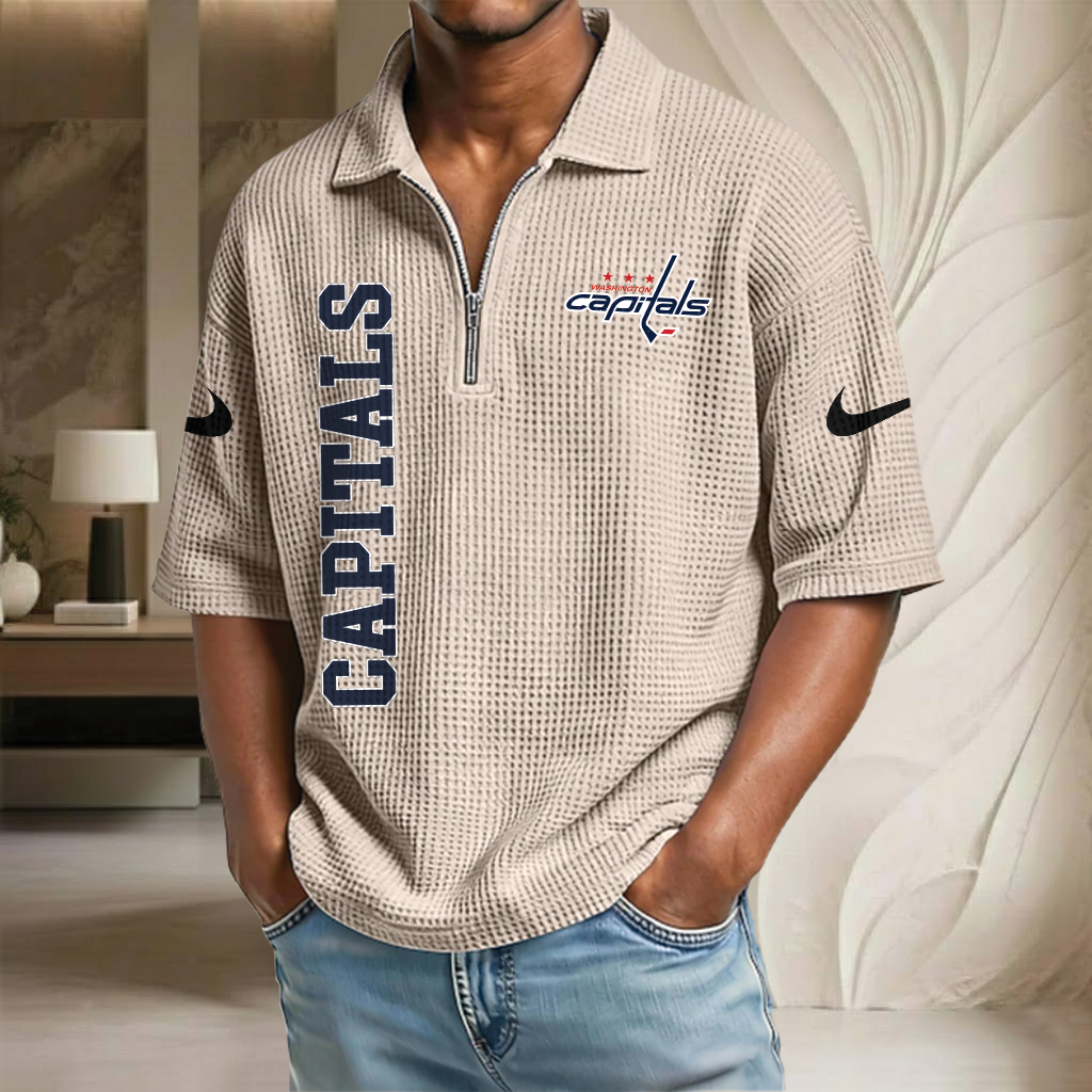 NHL x WC Waffle Half-Zip Polo Shirt HLP 070326 HLPHUONG