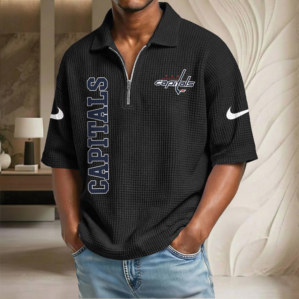 NHL x WC Waffle Half-Zip Polo Shirt HLP 070326 HLPHUONG
