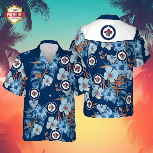 NHL x WIN Tropical Hawaiian Shirt HLP 60426 LBN