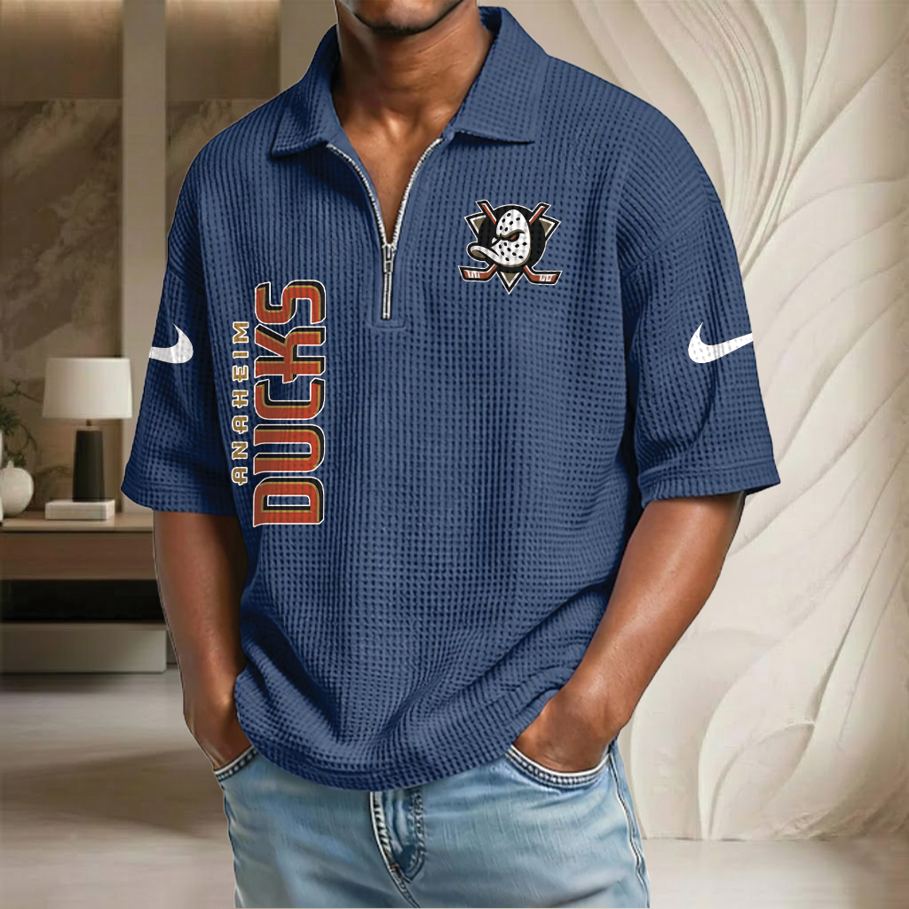NHL x AD Waffle Half-Zip Polo Shirt HLP HLPHUONG