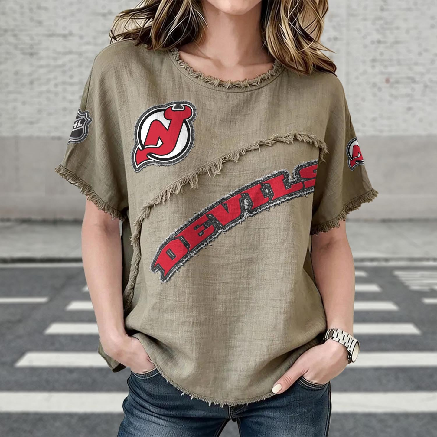 NJD x NHL Women’s Vintage O-Neck 2905 DatND DVT