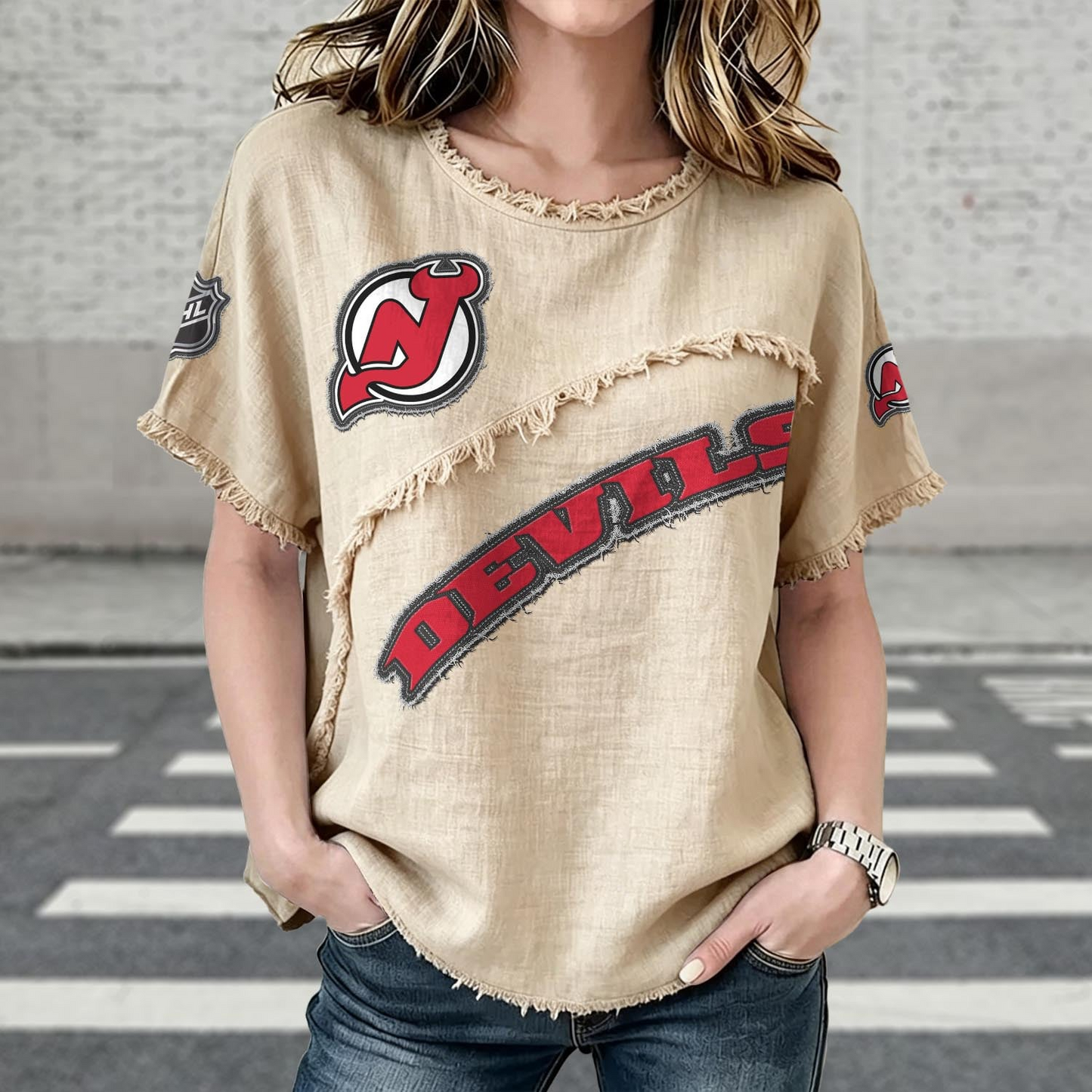 NJD x NHL Women’s Vintage O-Neck 2905 DatND DVT