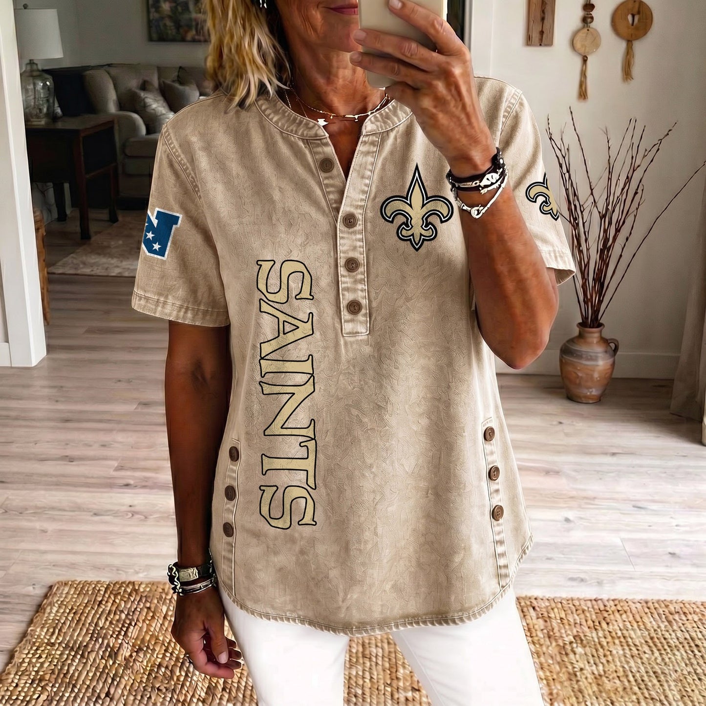 NO x NFL Women‘s Denim Casual Tops DATND LBN 190526