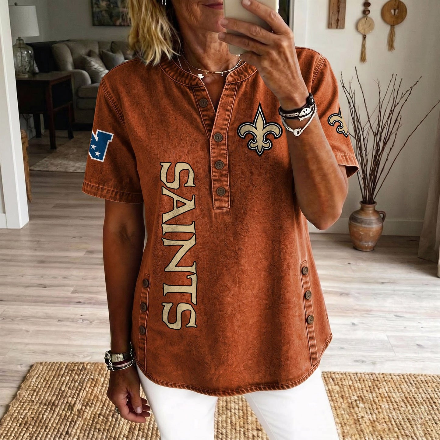 NO x NFL Women‘s Denim Casual Tops DATND LBN 190526