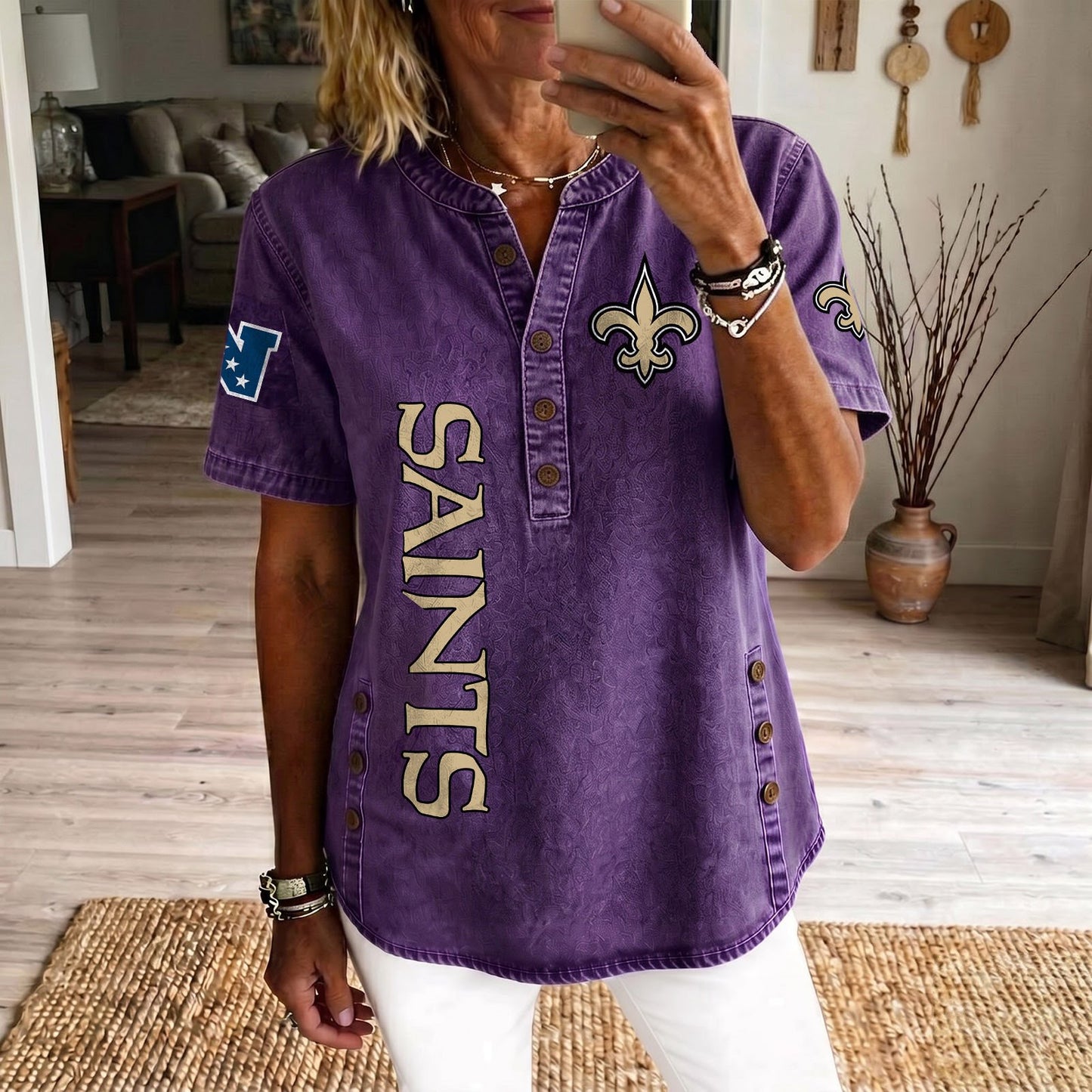 NO x NFL Women‘s Denim Casual Tops DATND LBN 190526