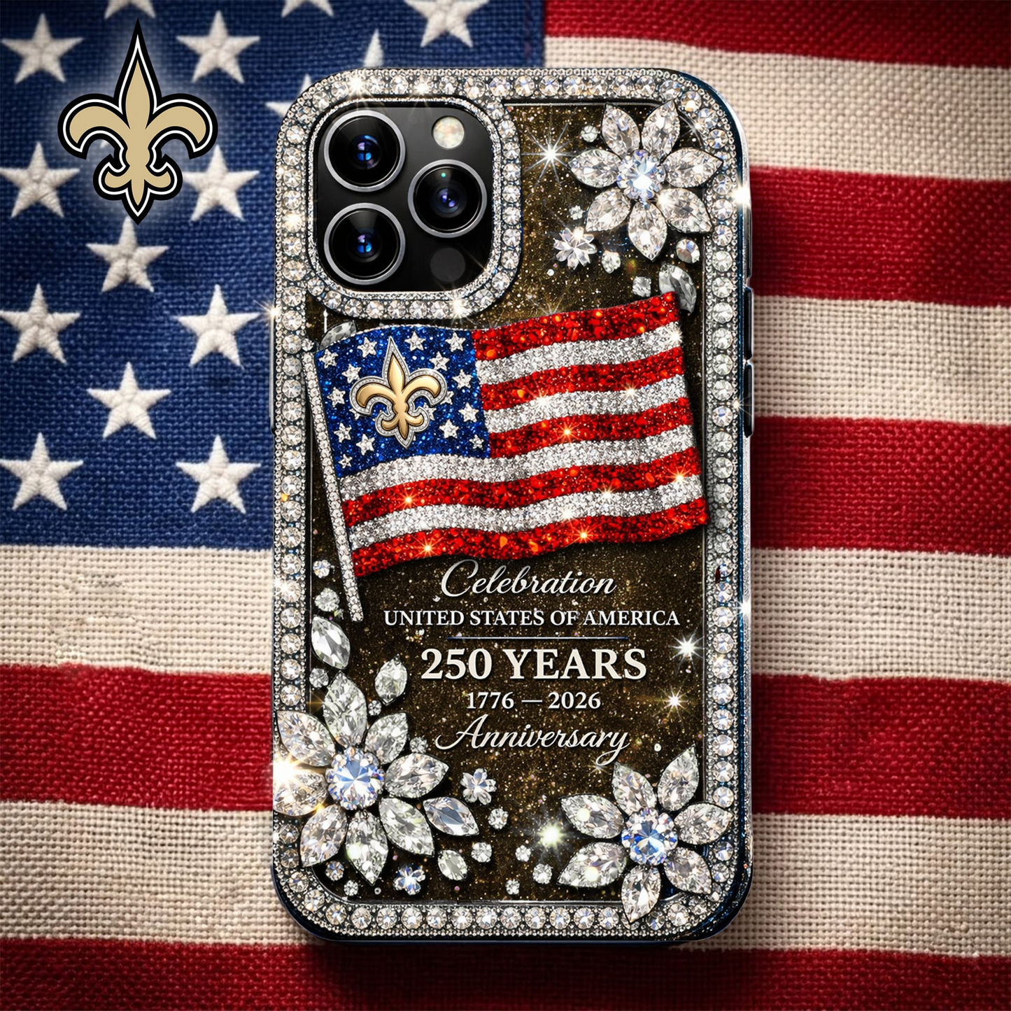NOS Premium NFL Celebration United States Of America 250 Years Luxury Phone Case DDT CTND