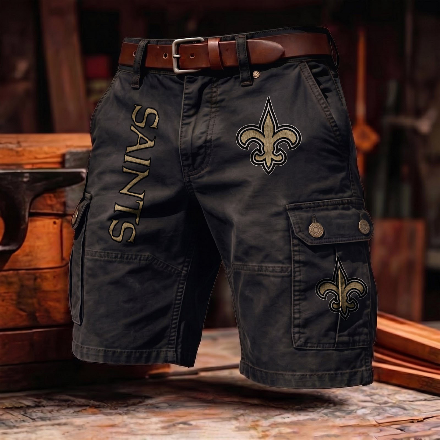 NOS x NFL Men's cotton cargo shorts 80526 LBN