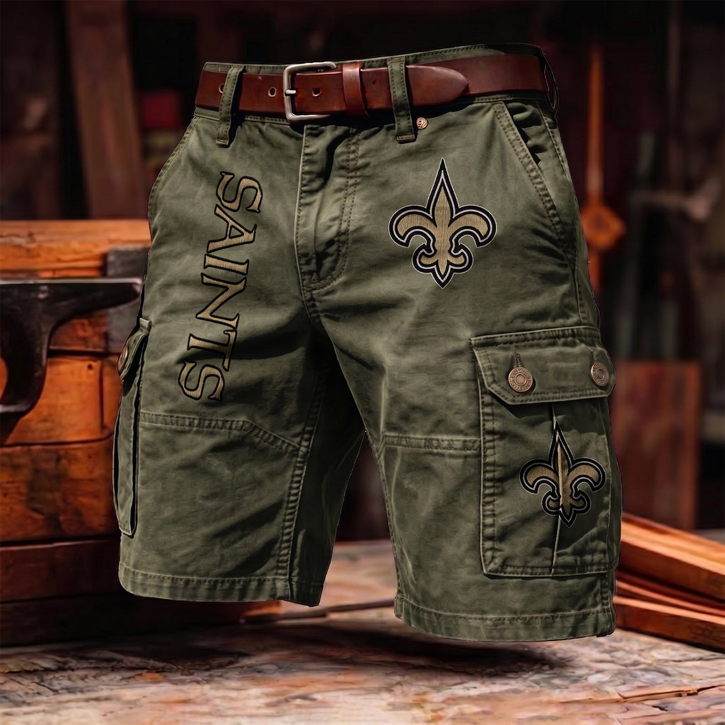 NOS x NFL Men's cotton cargo shorts 80526 LBN