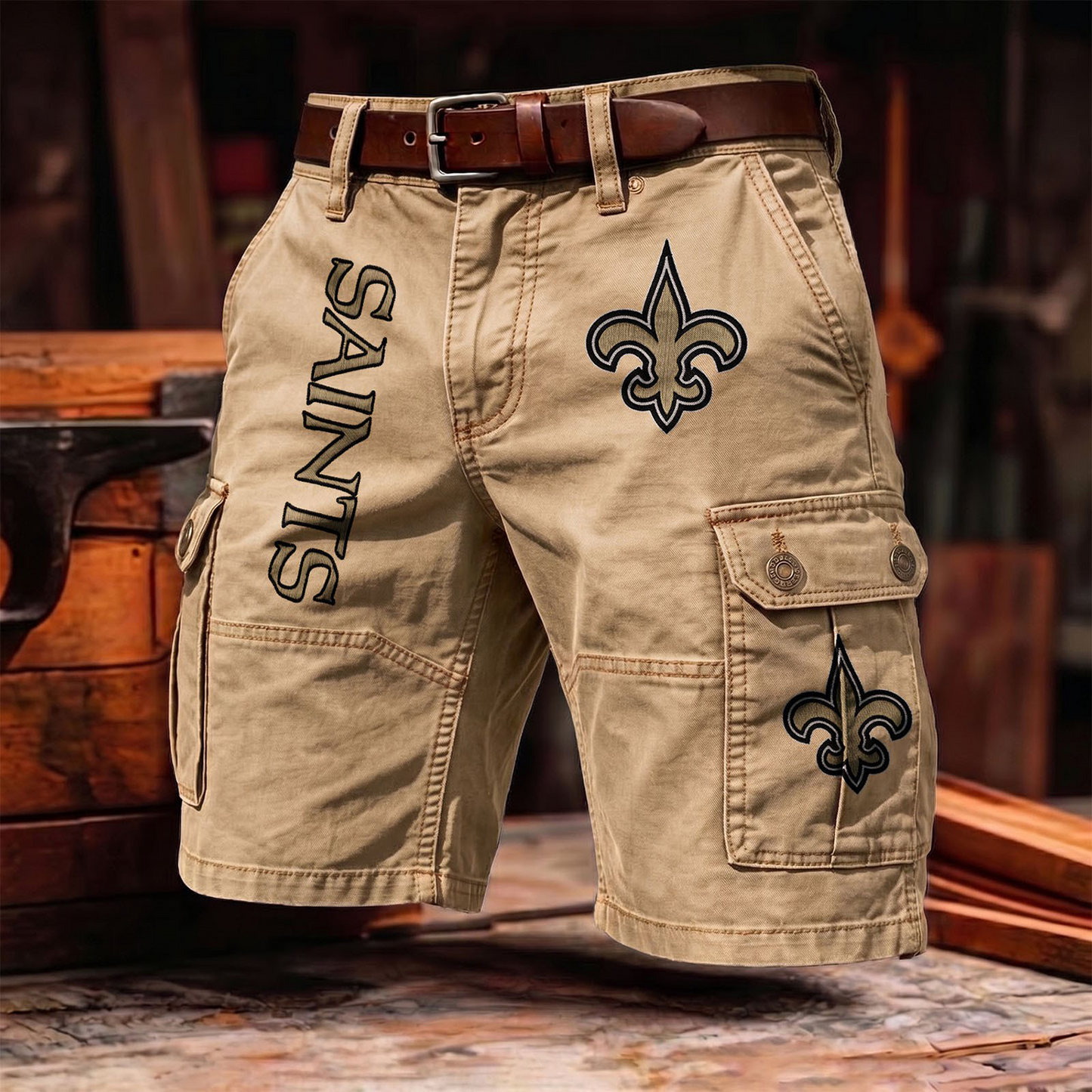 NOS x NFL Men's cotton cargo shorts 80526 LBN