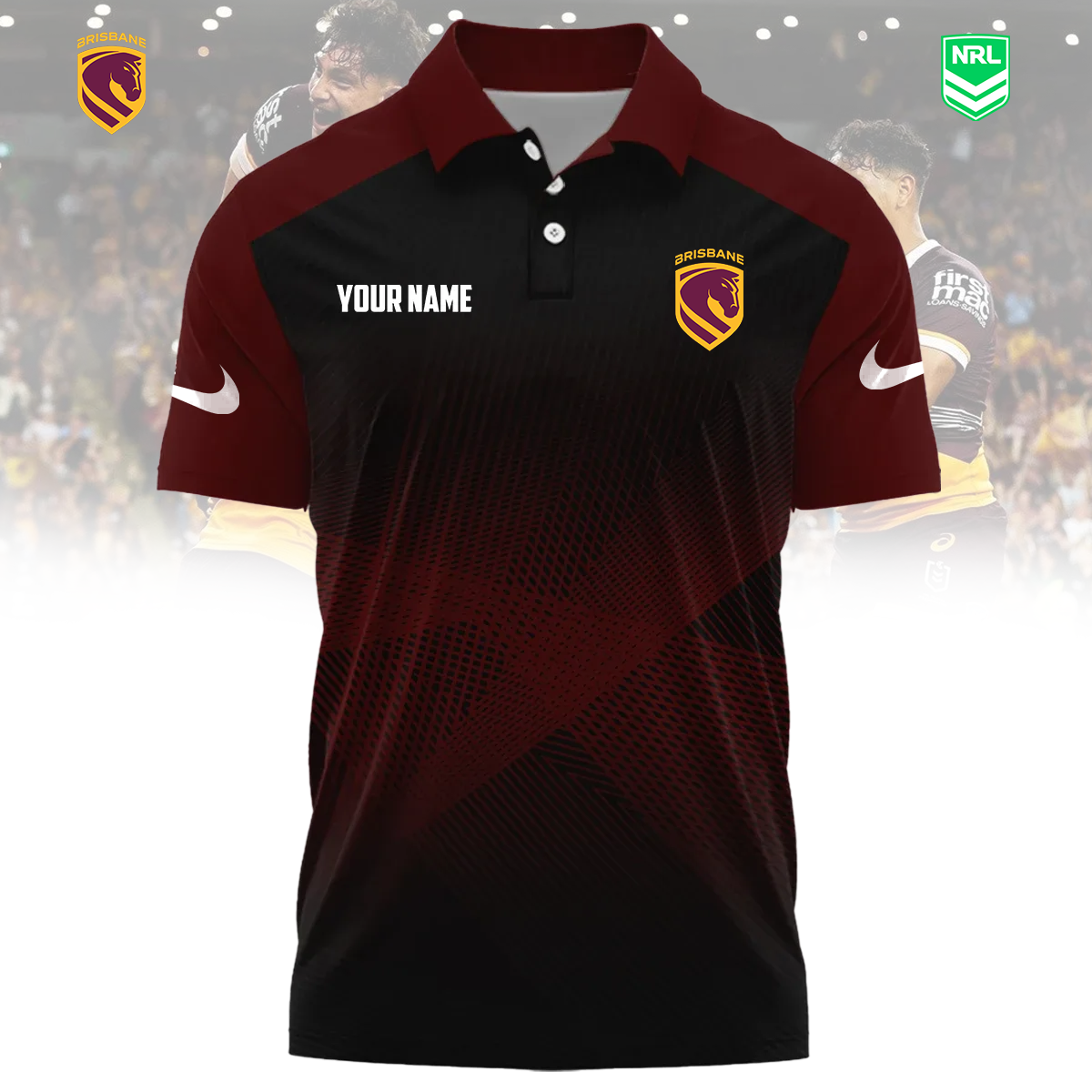 NRL x BB Sport Custom Name Premium Polo Shirt HLP 090426 HLPHUONG