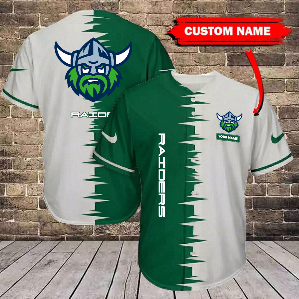 NRL x CR Bicolour Custom Name Baseball Jersey HLP 30426 LBN