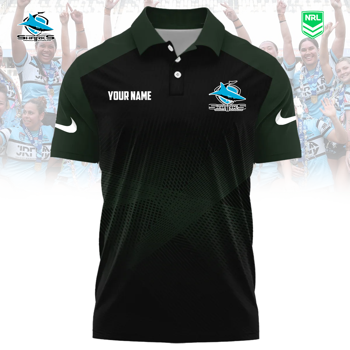 NRL x CSS Sport Custom Name Premium Polo Shirt HLP 090426 HLPHUONG