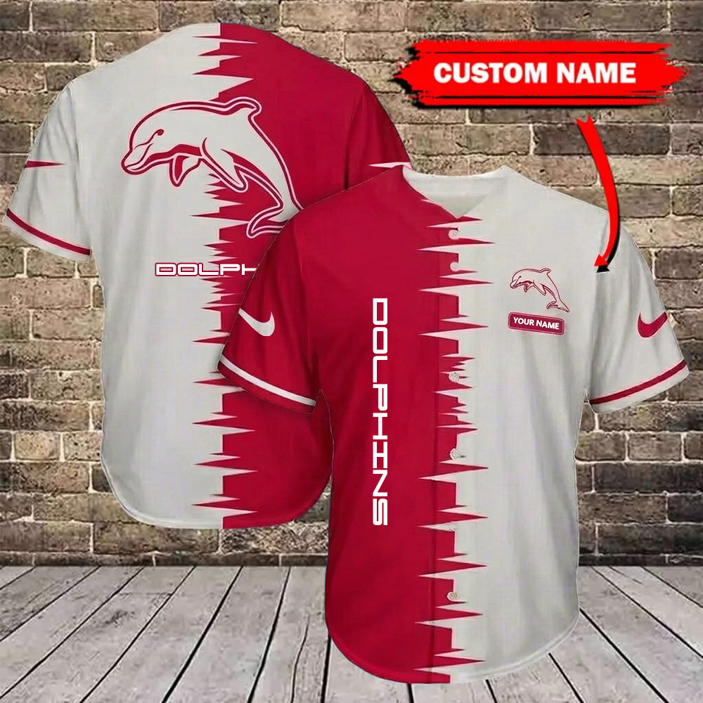 NRL x DOL Bicolour Custom Name Baseball Jersey HLP 30426 LBN