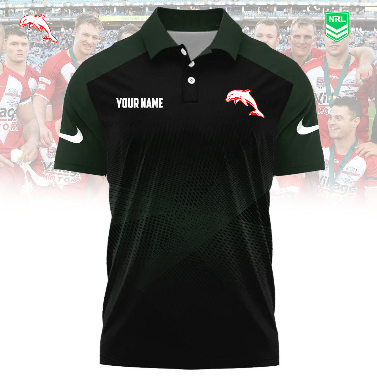 NRL x DOL Sport Custom Name Premium Polo Shirt HLP 090426 HLPHUONG