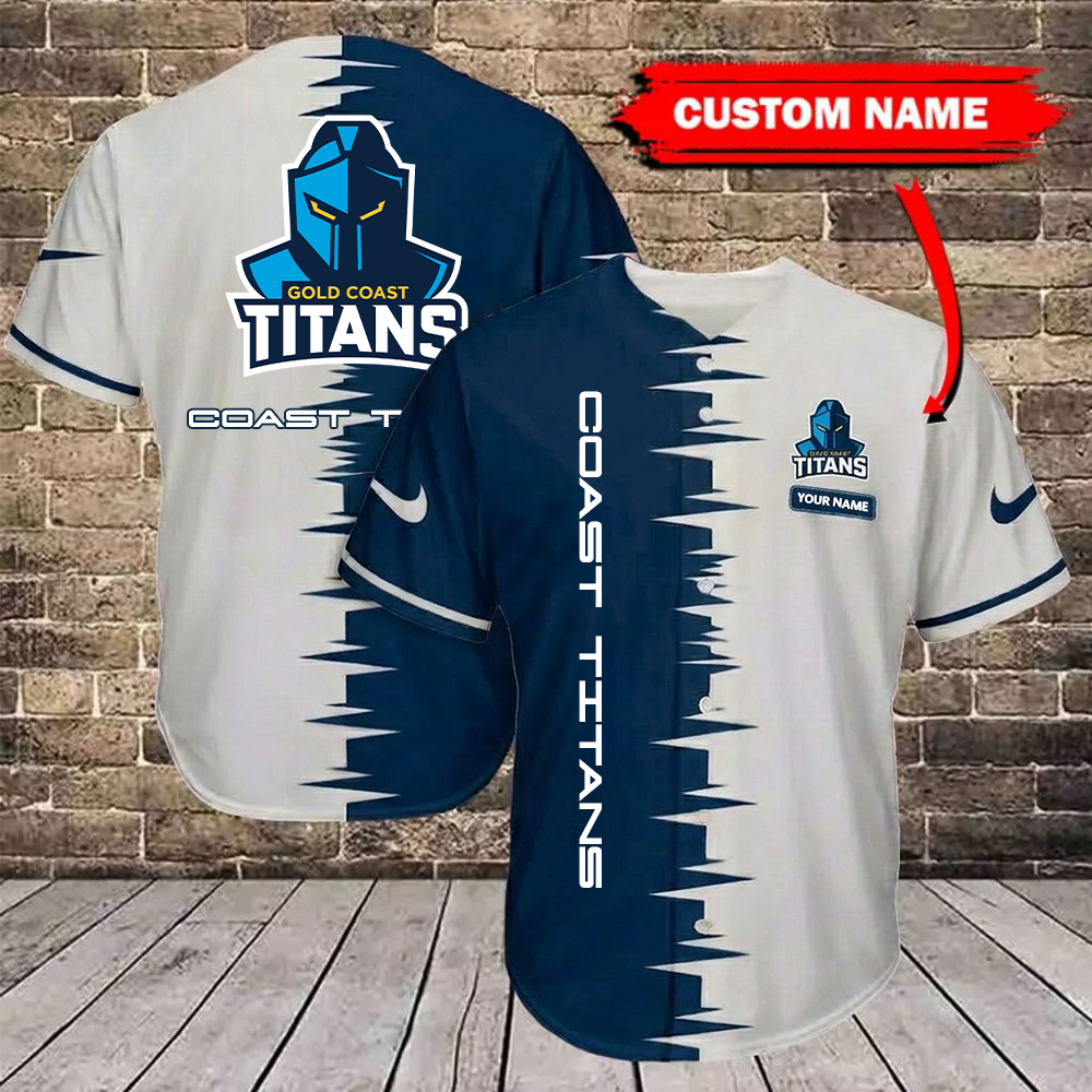 NRL x GCT Bicolour Custom Name Baseball Jersey HLP 30426 LBN