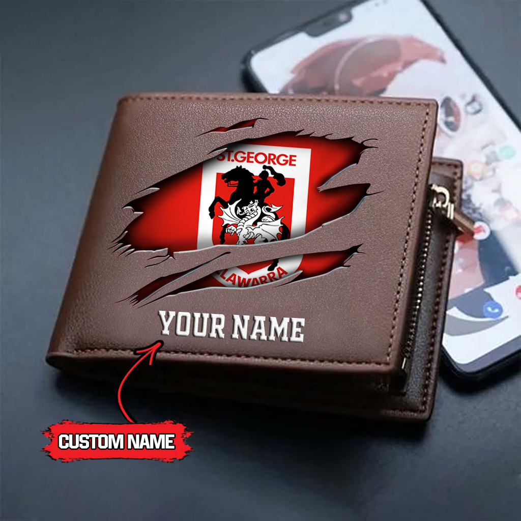 NRL x GID Custom Name Leather Wallet HLP 3026 HLPHUONG