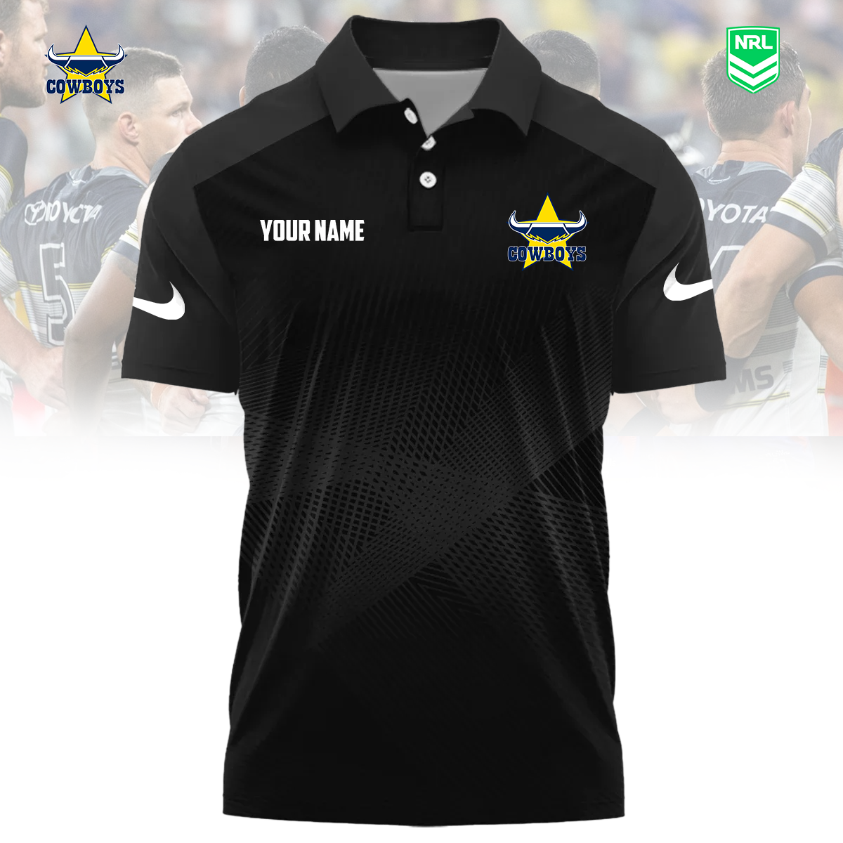 NRL x NQC Sport Custom Name Premium Polo Shirt HLP 090426 HLPHUONG