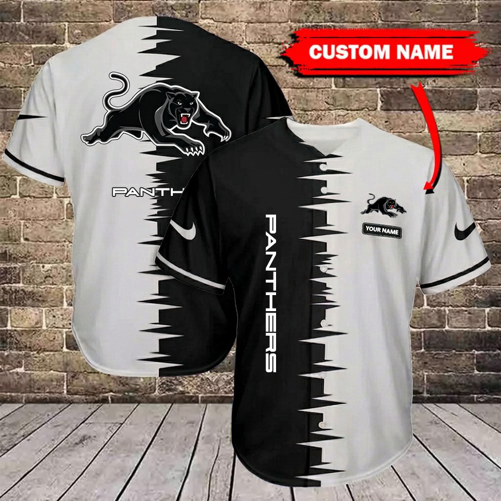NRL x PP Bicolour Custom Name Baseball Jersey HLP 30426 LBN