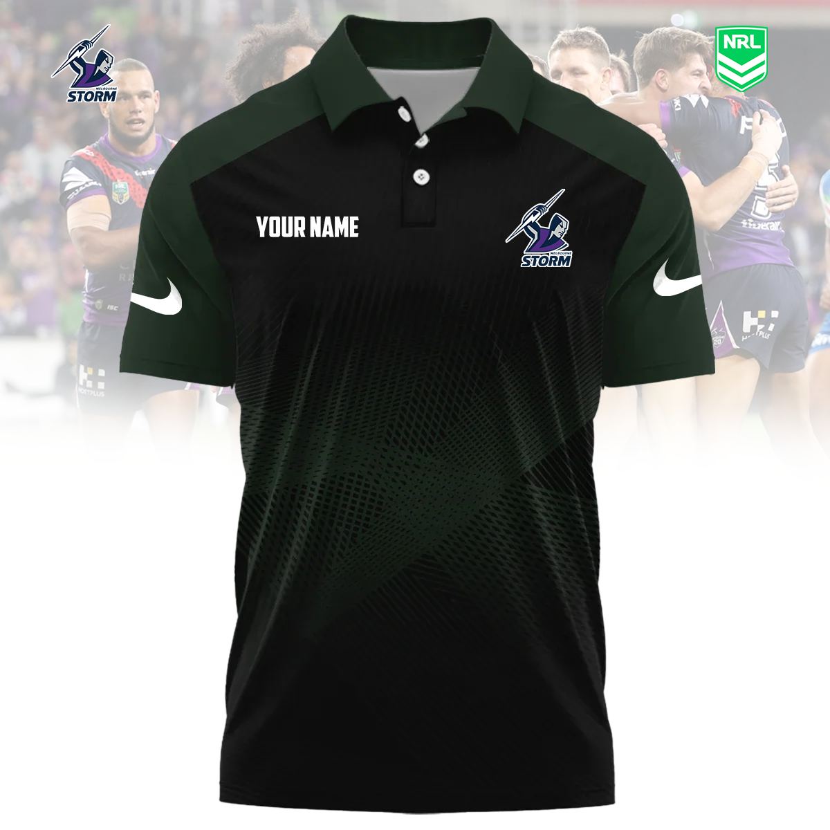 NRL x SM Sport Custom Name Premium Polo Shirt HLP 090426 HLPHUONG