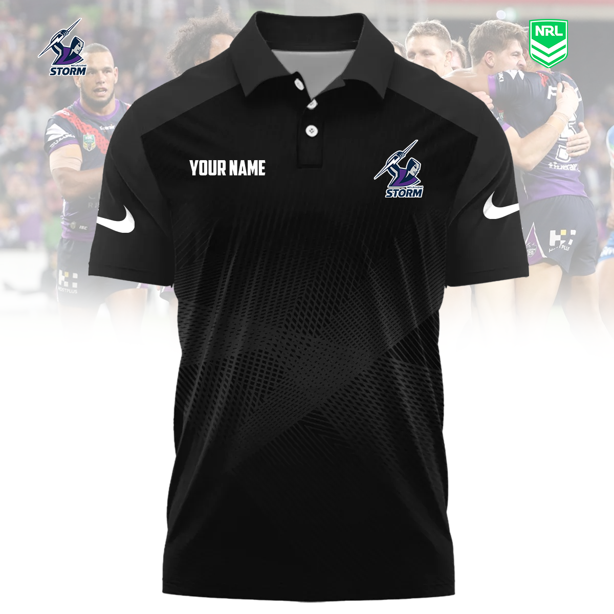 NRL x SM Sport Custom Name Premium Polo Shirt HLP 090426 HLPHUONG