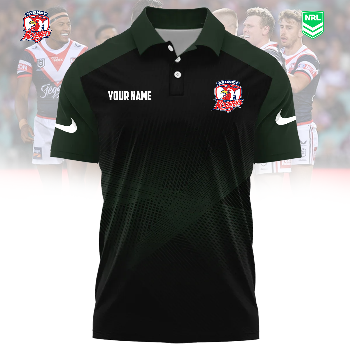 NRL x SR Sport Custom Name Premium Polo Shirt HLP 090426 HLPHUONG