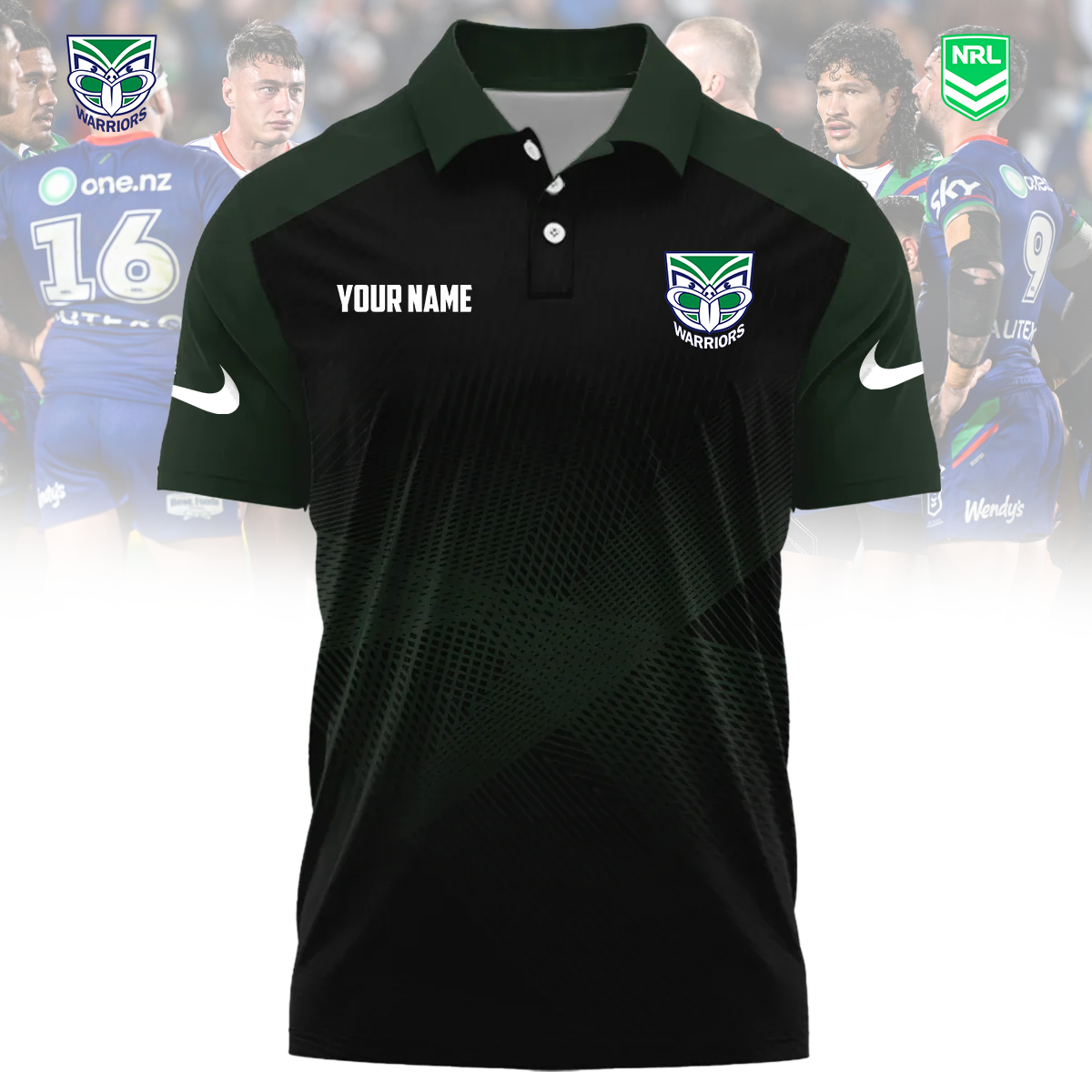 NRL x WA Sport Custom Name Premium Polo Shirt HLP 090426 HLPHUONG
