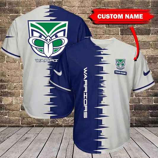 NRL x WAR Bicolour Custom Name Baseball Jersey HLP 30426 LBN