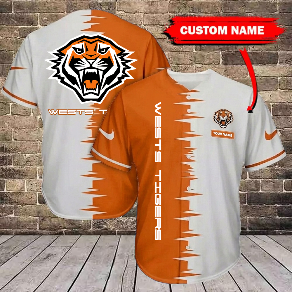 NRL x WT Bicolour Custom Name Baseball Jersey HLP 30426 LBN