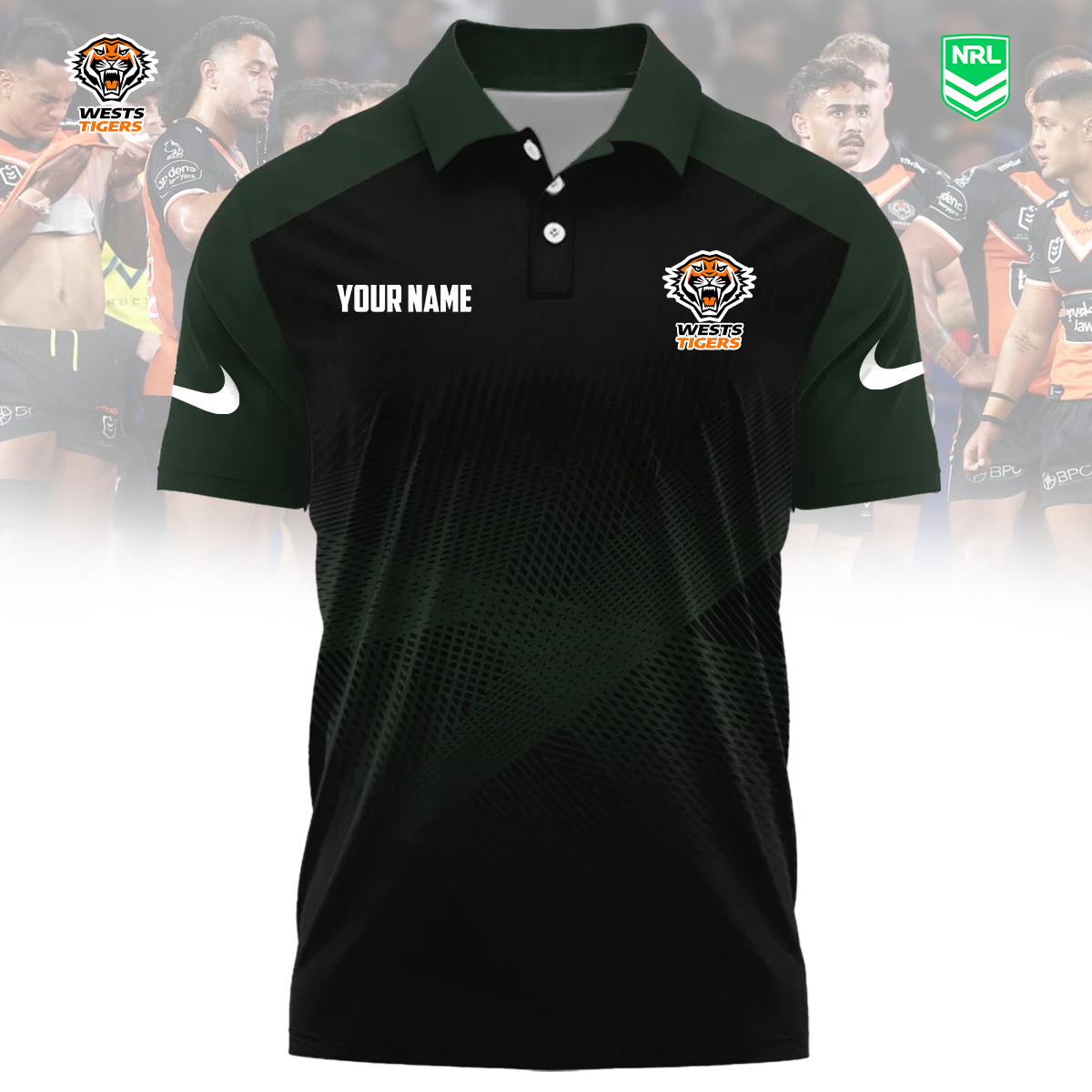NRL x WT Sport Custom Name Premium Polo Shirt HLP 090426 HLPHUONG