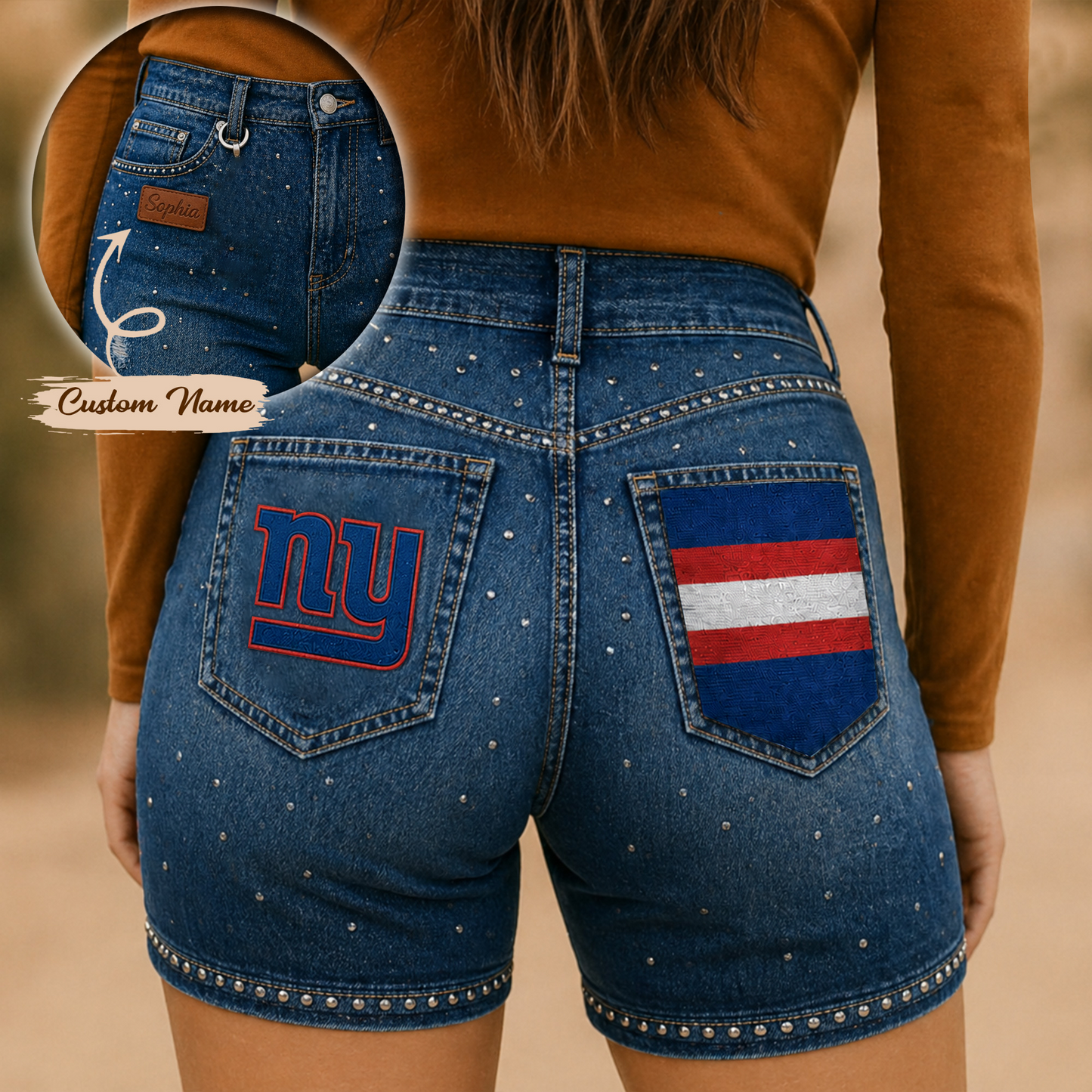 NYG x NFL Premium High Waisted Biker Shorts 0905 DatND DVT