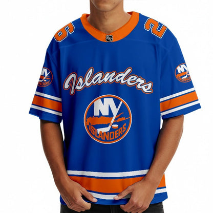 NYI x Hockey Ice Short Sleeves Jersey Shirt Custom Any Number Gift DDT TTTZ