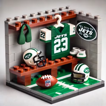 NFL Teams Custom Building Blocks Creative Peripheral Gift Model Toy Mini Changing Room Professional Football League Teams DDT HLP HLPHUONG