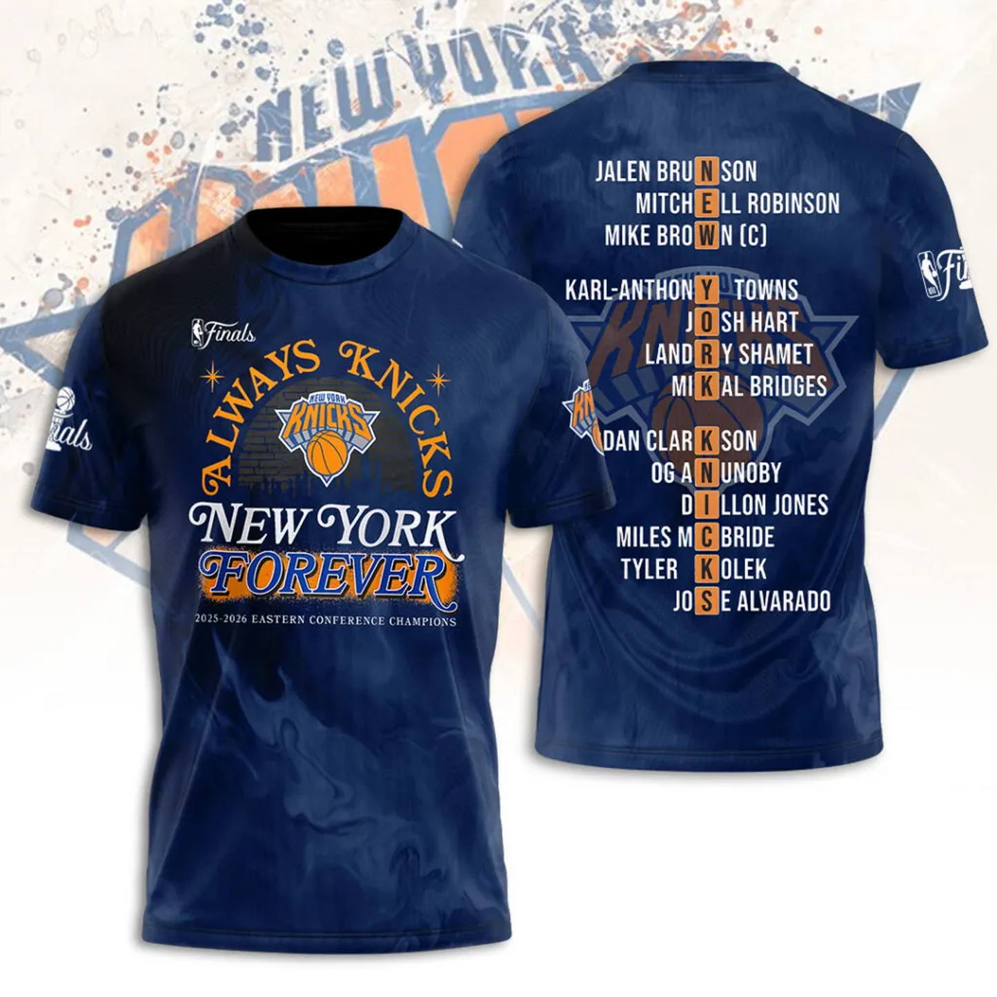 NYK x NBA Eastern Conference 2026 Aparael 3D V2 DATND TANTD