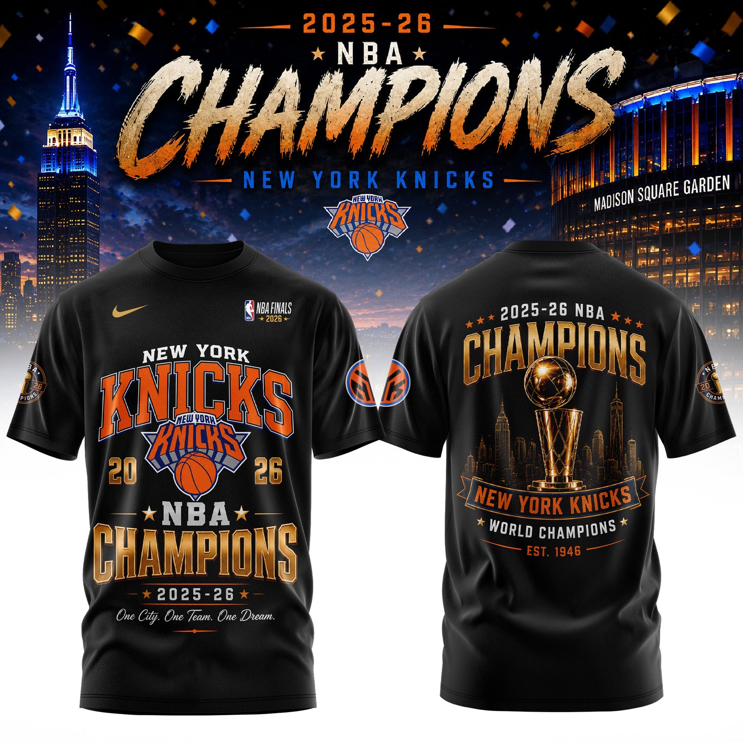 NYK x NBA Finals Champions Luxury V11 Shirt 150626