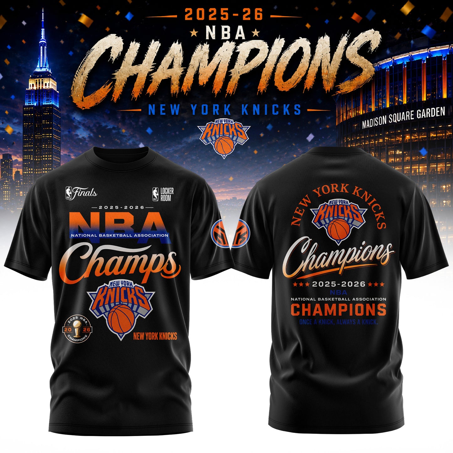 NYK x NBA Finals Champions Luxury V5 Shirt 150626 1