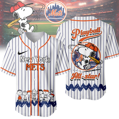 NYM x Premium MLB Snoopy Playball Jersey DDT NTL