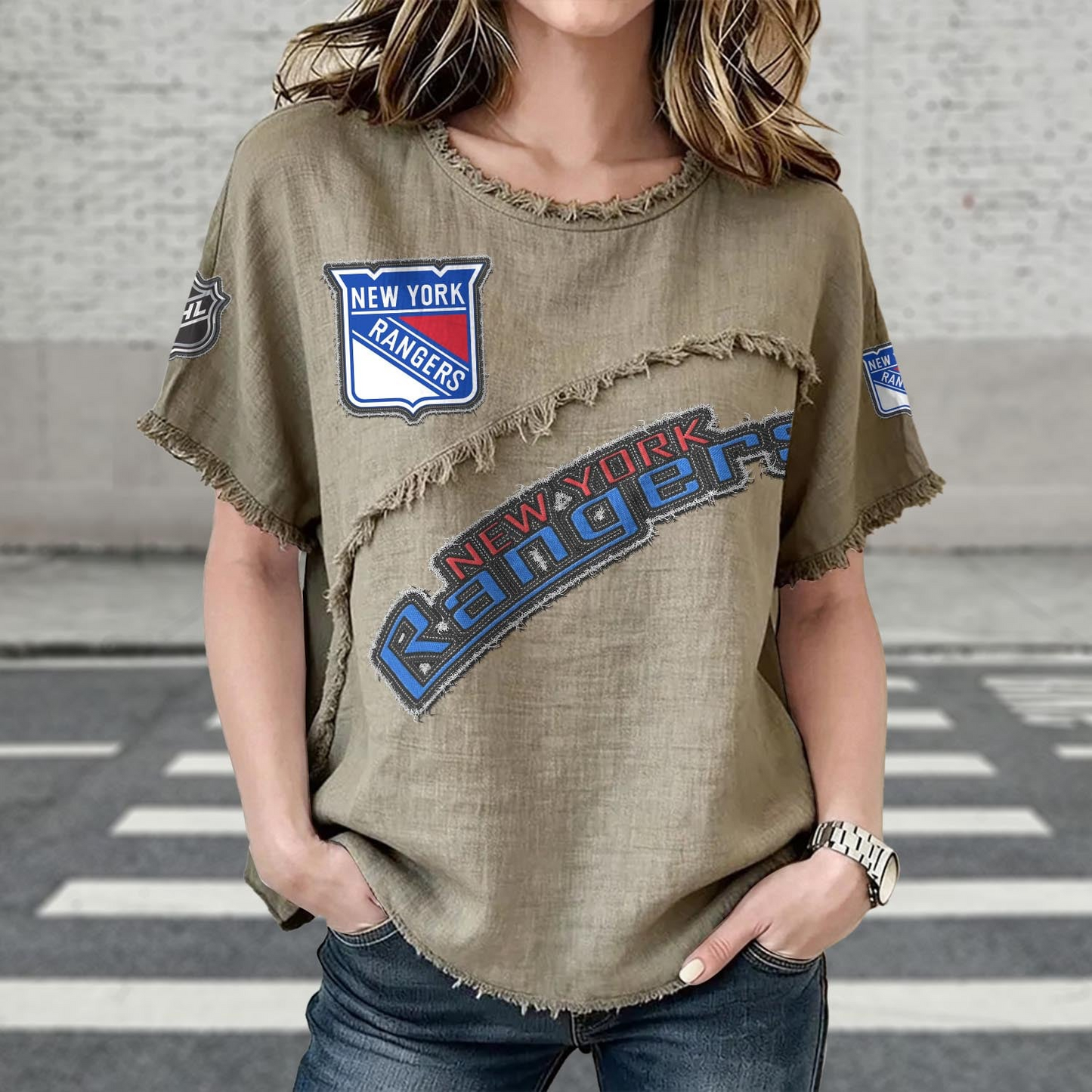 NYR x NHL Women’s Vintage O-Neck 2905 DatND DVT
