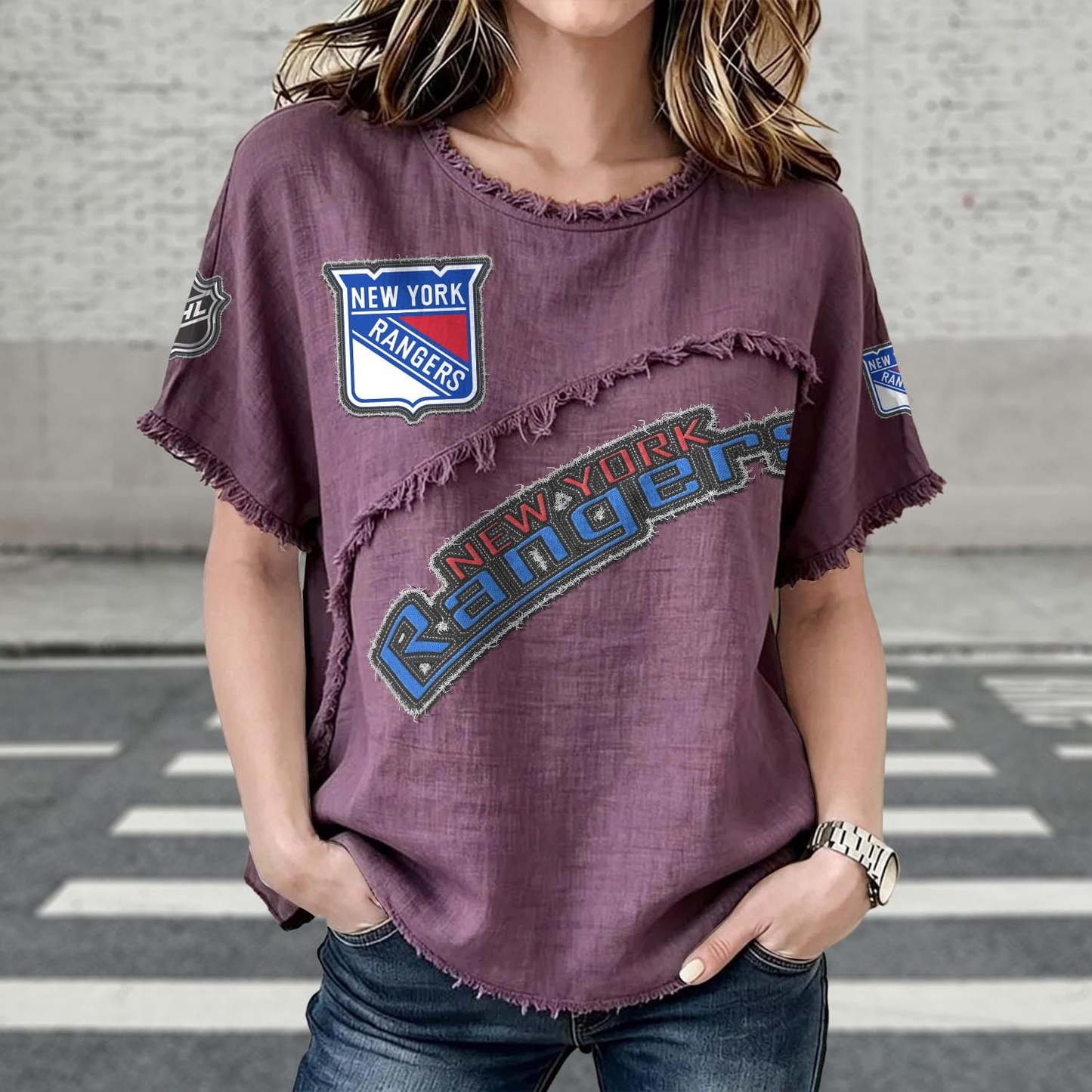 NYR x NHL Women’s Vintage O-Neck 2905 DatND DVT