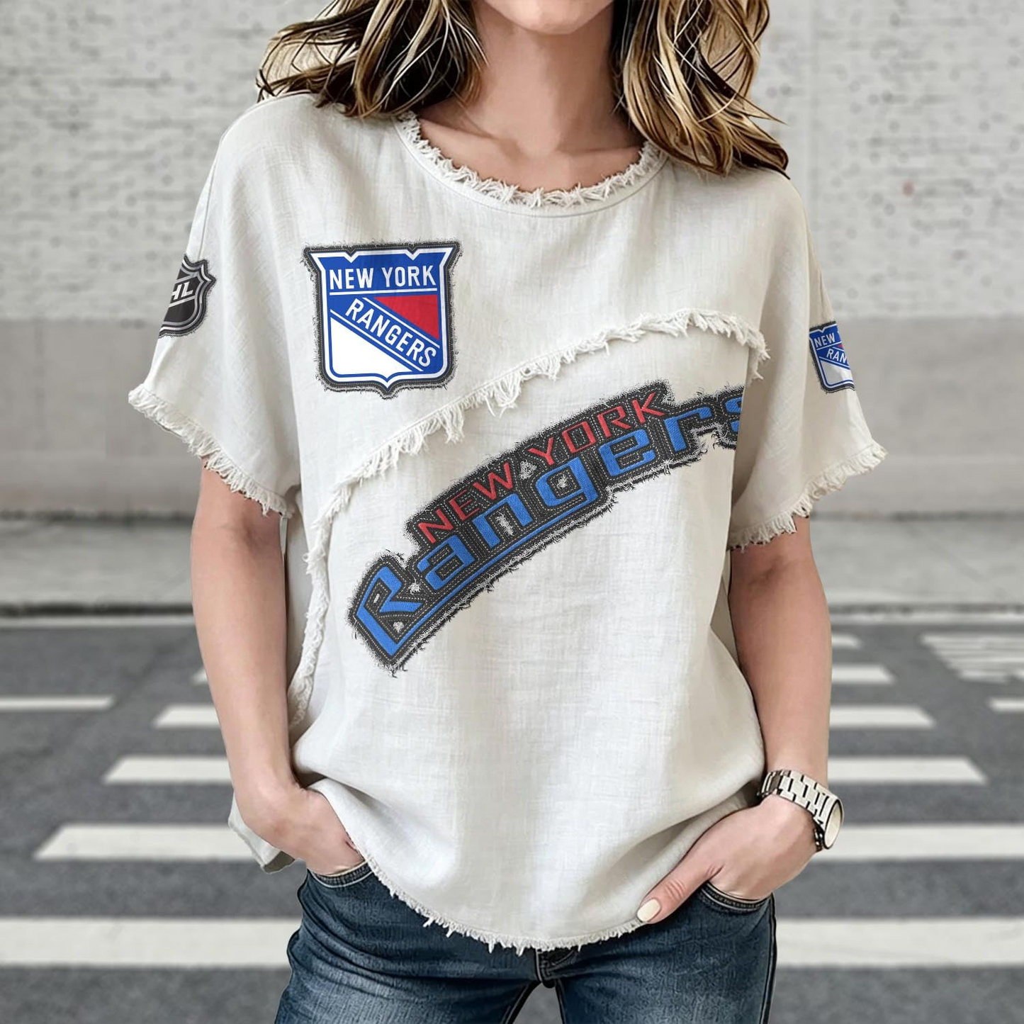 NYR x NHL Women’s Vintage O-Neck 2905 DatND DVT