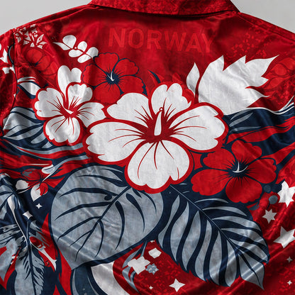 Norway World Cup 2026 Floral Hawaiian Shirt PVT02 DATND LBN 90526