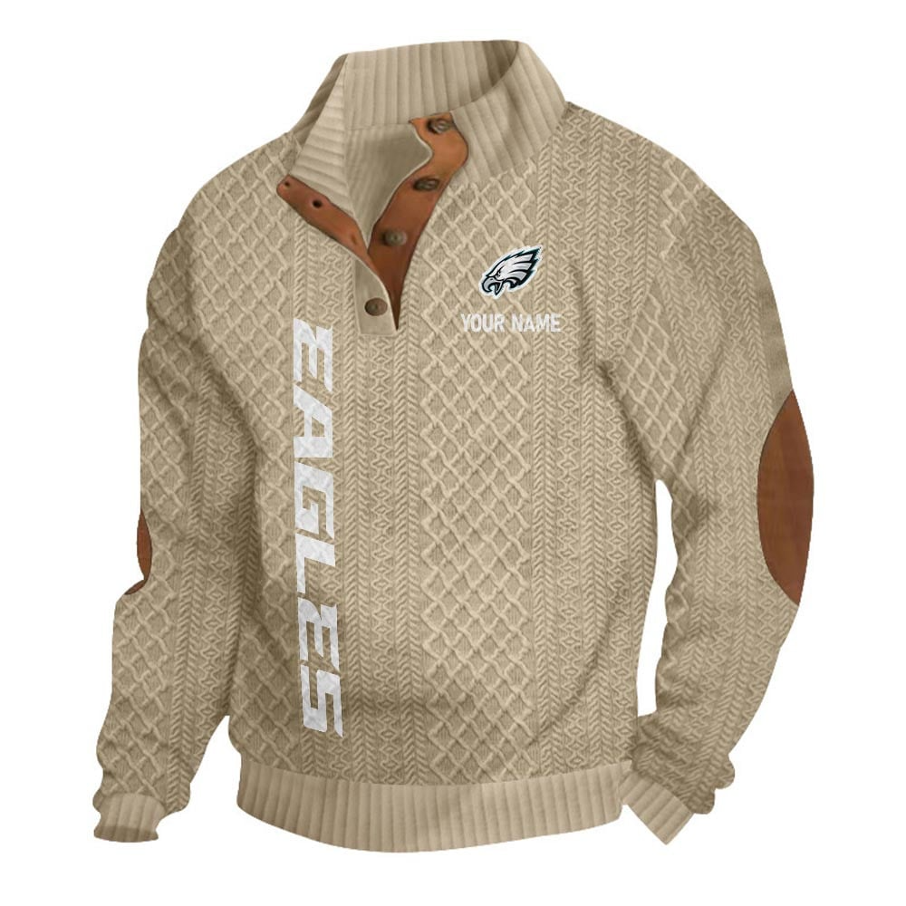 PE NFL Basic Knitted Stand Collar Sweatshirt DDT CTND
