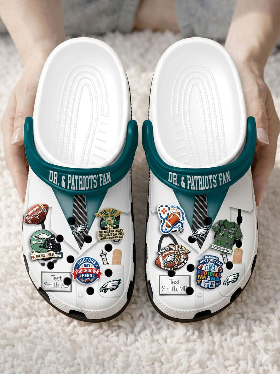 PE PREMIUM NFL NATIONAL DOCTOR'S DAY CLOGS WITH 8 CHARMS DDT  CTND