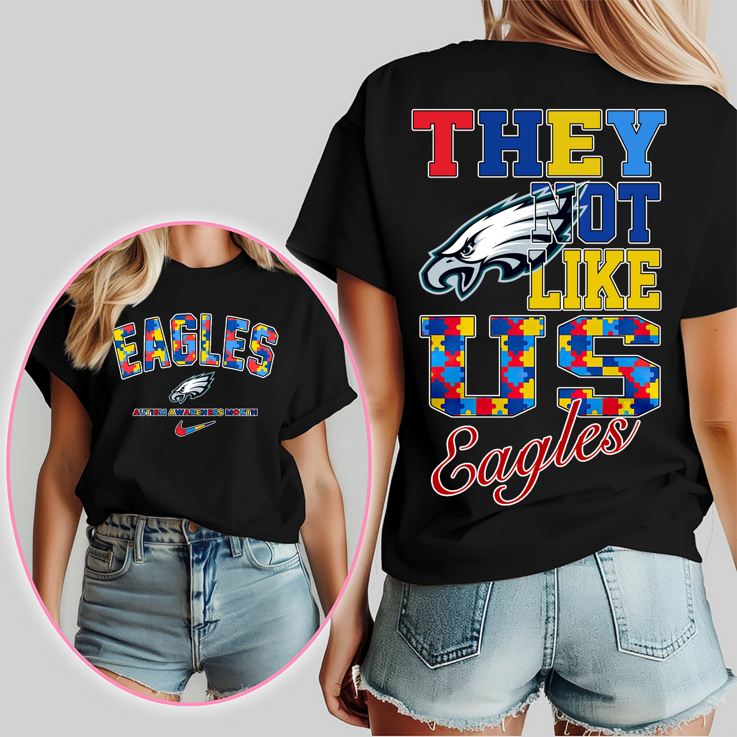 PE Premium NFL Autism Awareness Month 3D Shirt DDT CTND