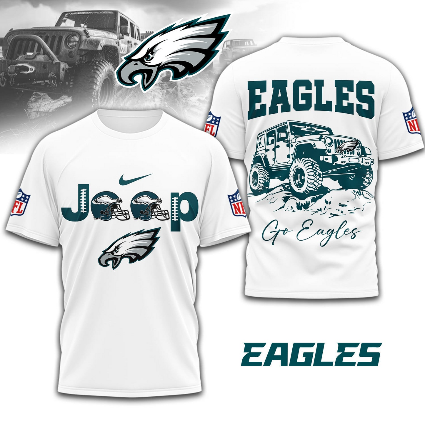 PE Premium NFL Jeep 3D Shirt DDT NTL
