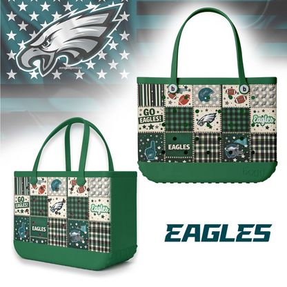 PE Premium NFL Patchwork Design Beach Tote Bag DDT CTND