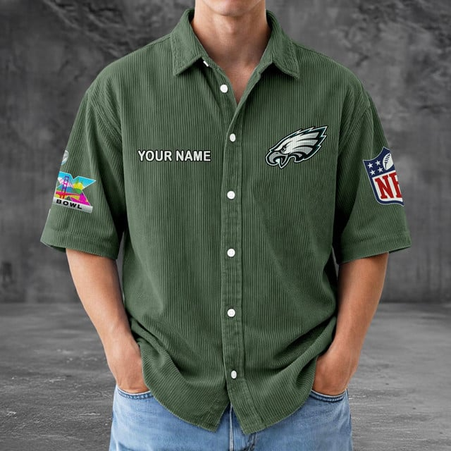 PE x NFL Men Seersucker Button Shirt DDT NTL