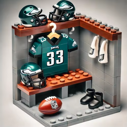 NFL Teams Custom Building Blocks Creative Peripheral Gift Model Toy Mini Changing Room Professional Football League Teams DDT HLP HLPHUONG