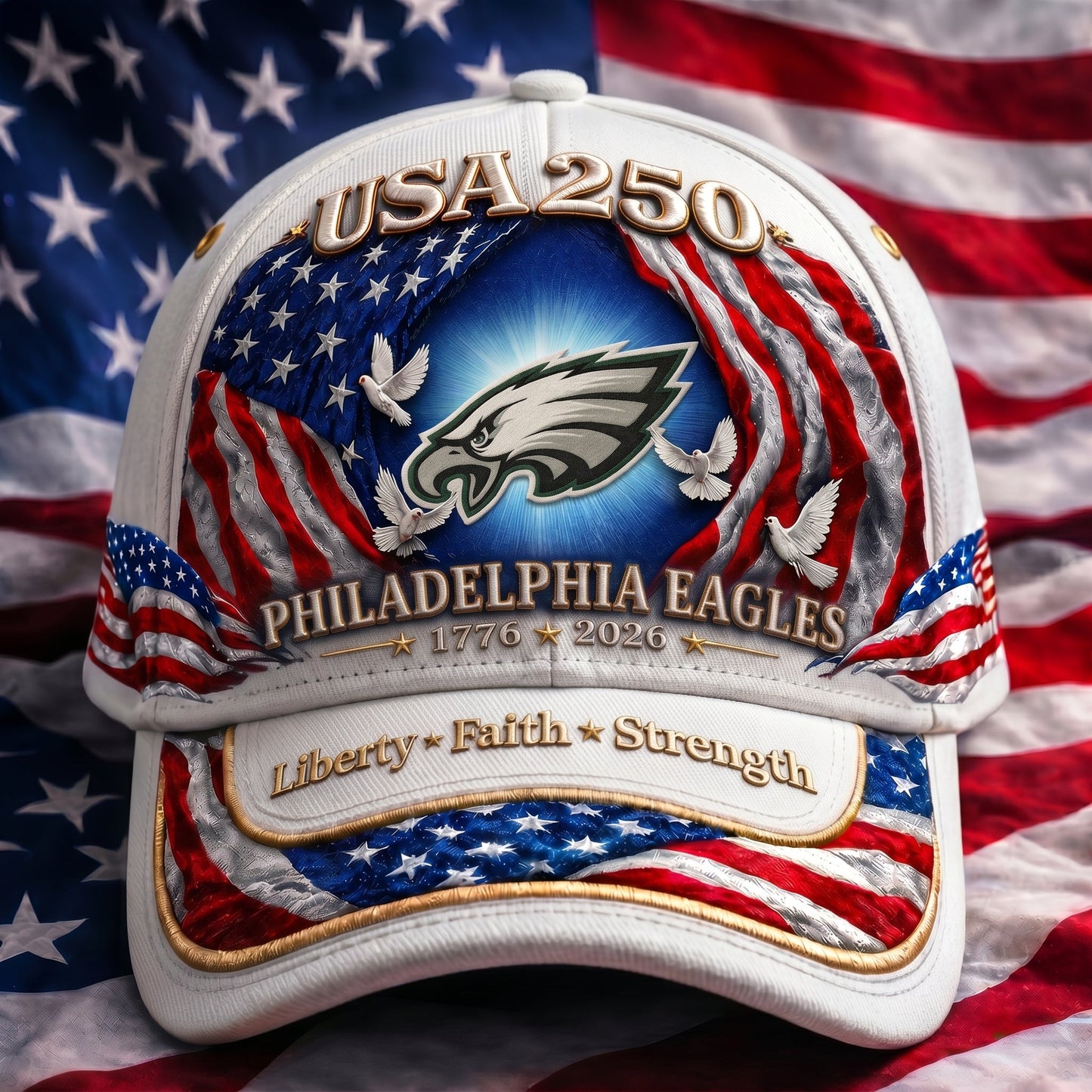 Premium NFL x PE 250 Years  Anniversary Of Freedom  Cap 220626